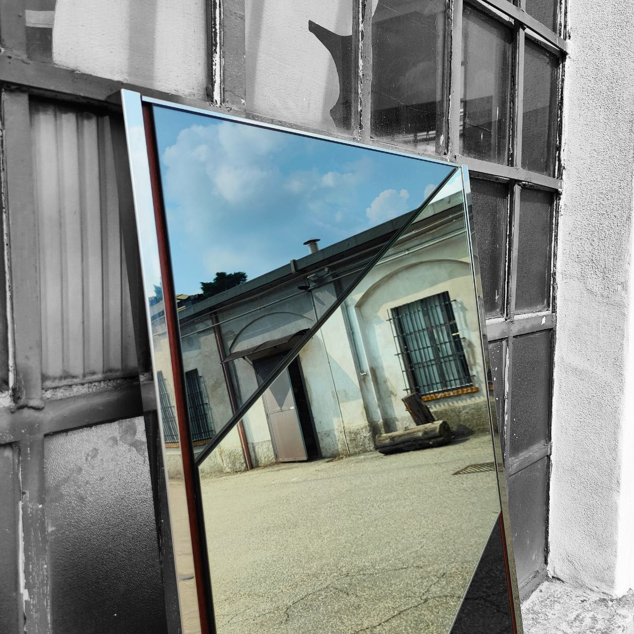 Specchio di design cromato | Anni '80