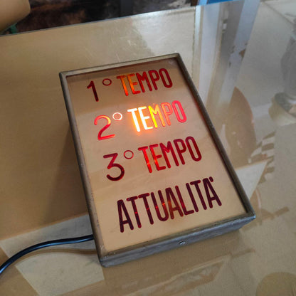 Illuminated sign - Cinema 1st half 2nd half | 60s