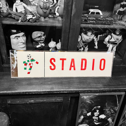 insegna da autobus - Italia '90 - Stadio di Genova