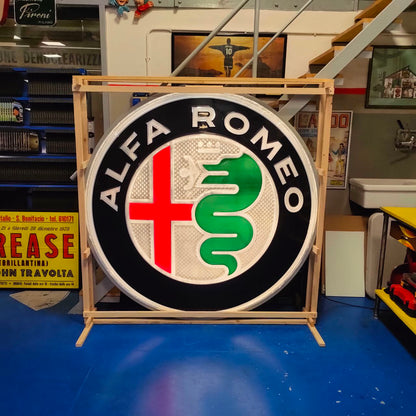 Insegna luminosa - Alfa Romeo (Ø180cm)