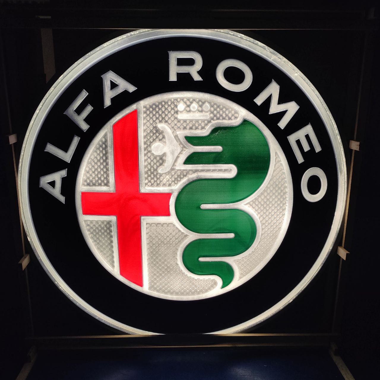 Insegna luminosa - Alfa Romeo (Ø180cm)