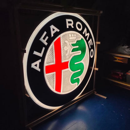 Insegna luminosa - Alfa Romeo (Ø180cm)