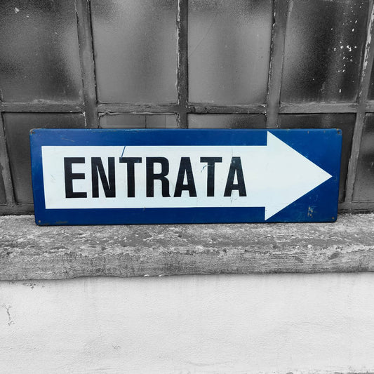 Cartello stradale - Freccia "Entrata"