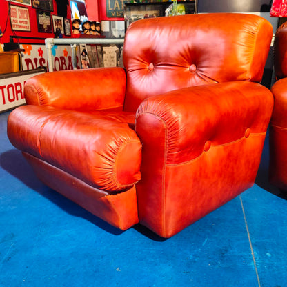 Coppia poltrone in pelle vintage | Anni '70