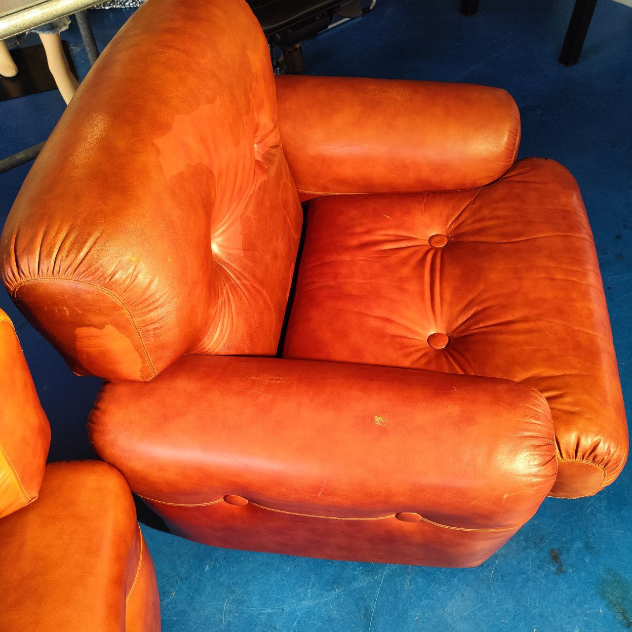 Coppia poltrone in pelle vintage | Anni '70