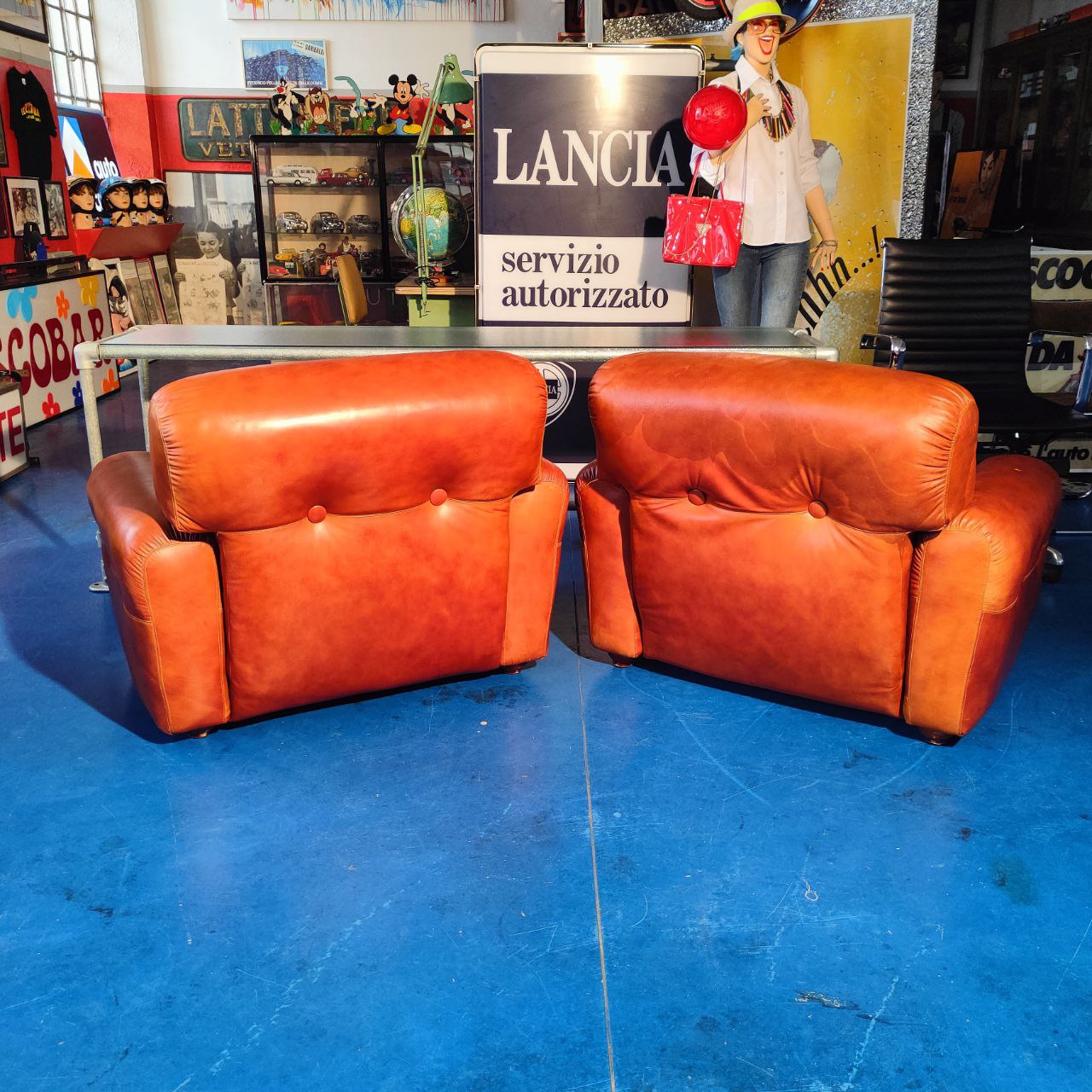 Coppia poltrone in pelle vintage | Anni '70
