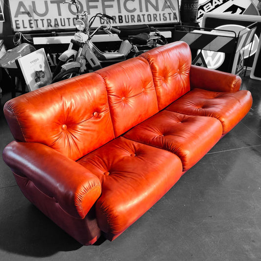 Divano in pelle vintage | Anni '70