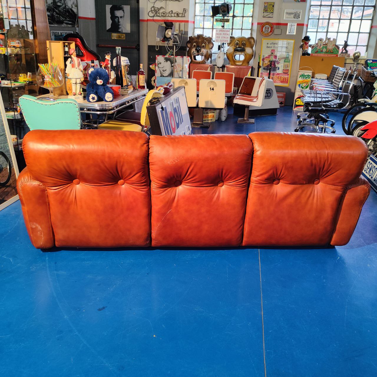 Divano in pelle vintage | Anni '70