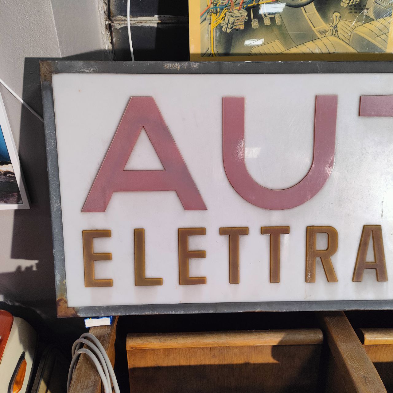Insegna luminosa - Autofficina Elettrauto Carburatorista | Anni '60