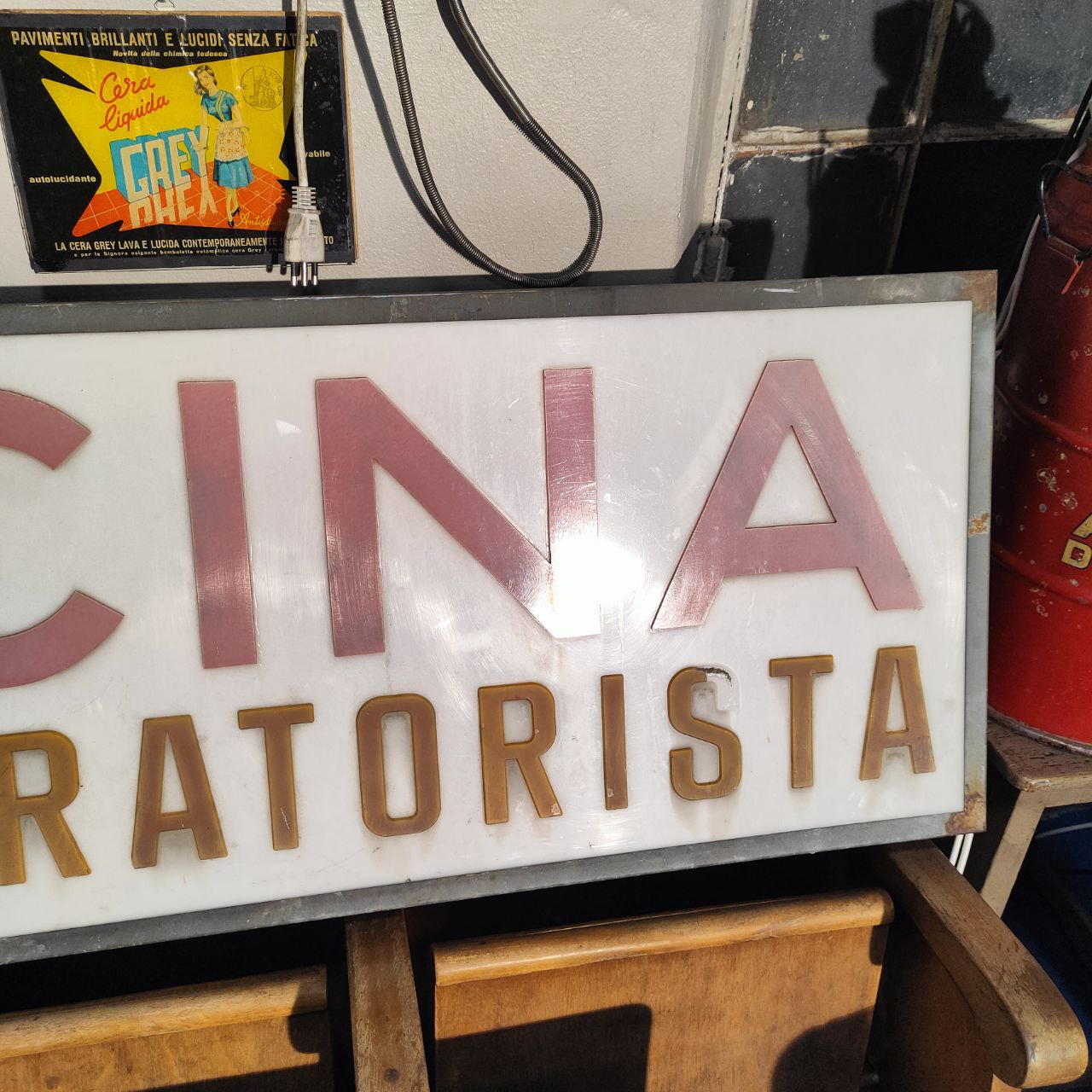 Insegna luminosa - Autofficina Elettrauto Carburatorista | Anni '60