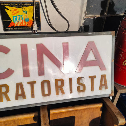 Insegna luminosa - Autofficina Elettrauto Carburatorista | Anni '60