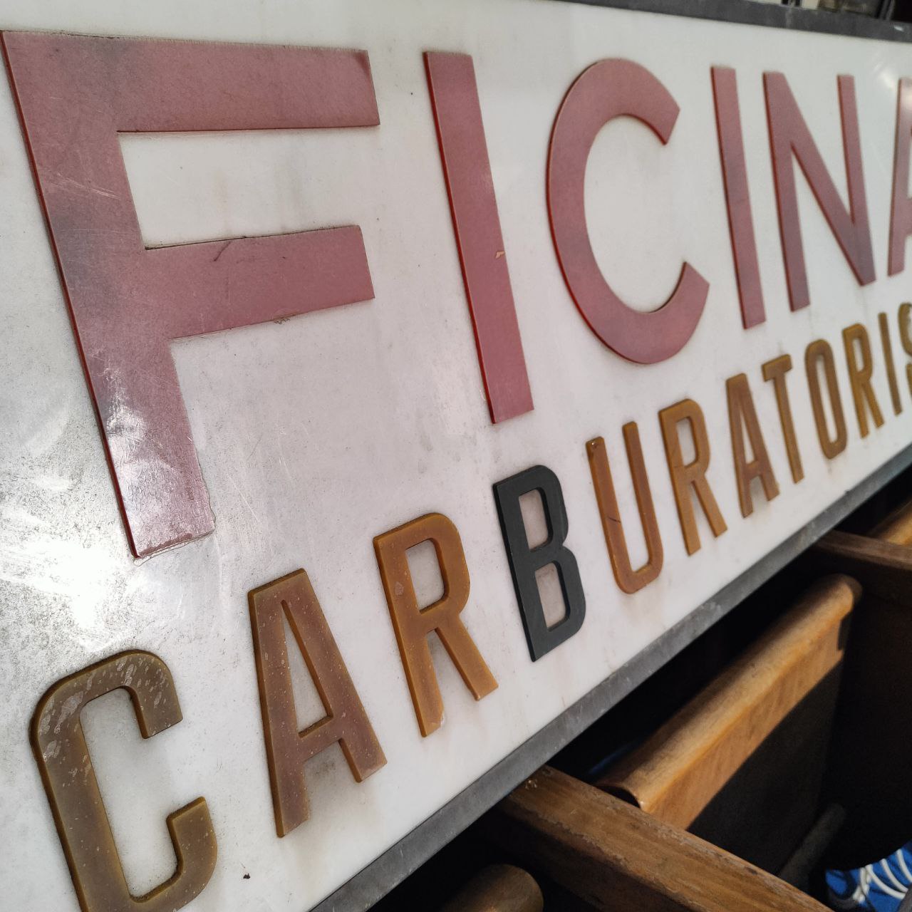 Insegna luminosa - Autofficina Elettrauto Carburatorista | Anni '60