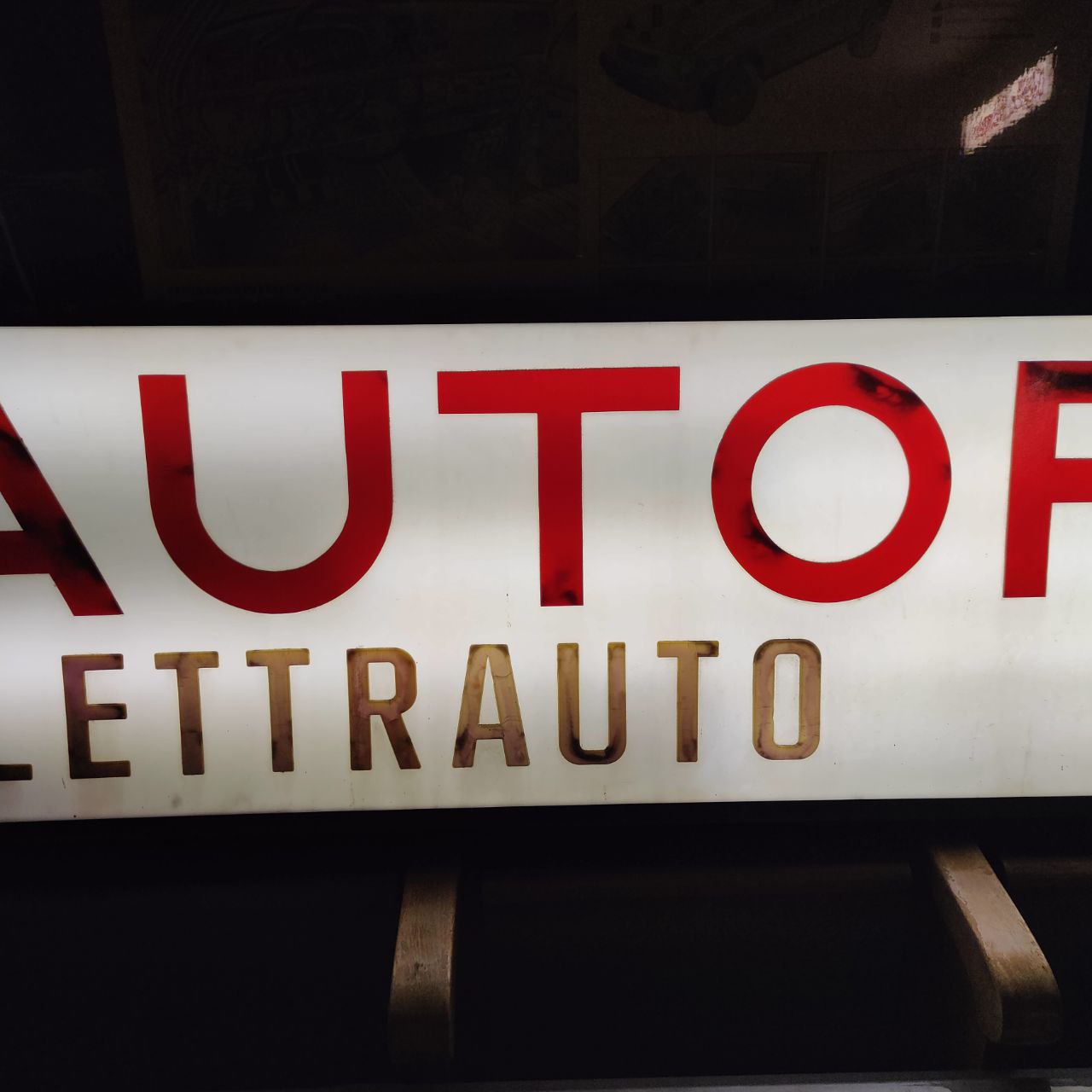 Insegna luminosa - Autofficina Elettrauto Carburatorista | Anni '60