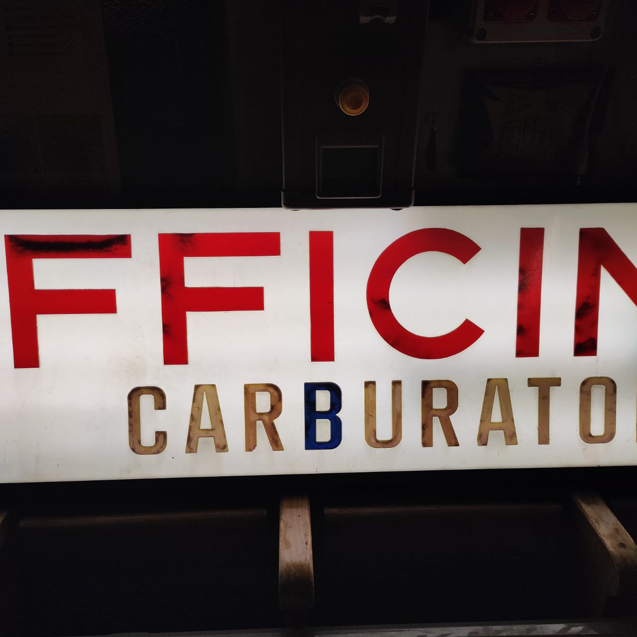 Insegna luminosa - Autofficina Elettrauto Carburatorista | Anni '60