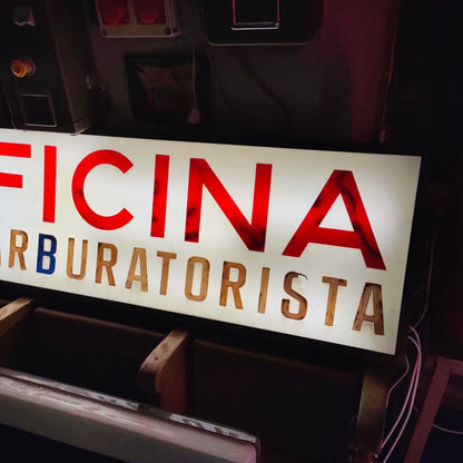 Insegna luminosa - Autofficina Elettrauto Carburatorista | Anni '60