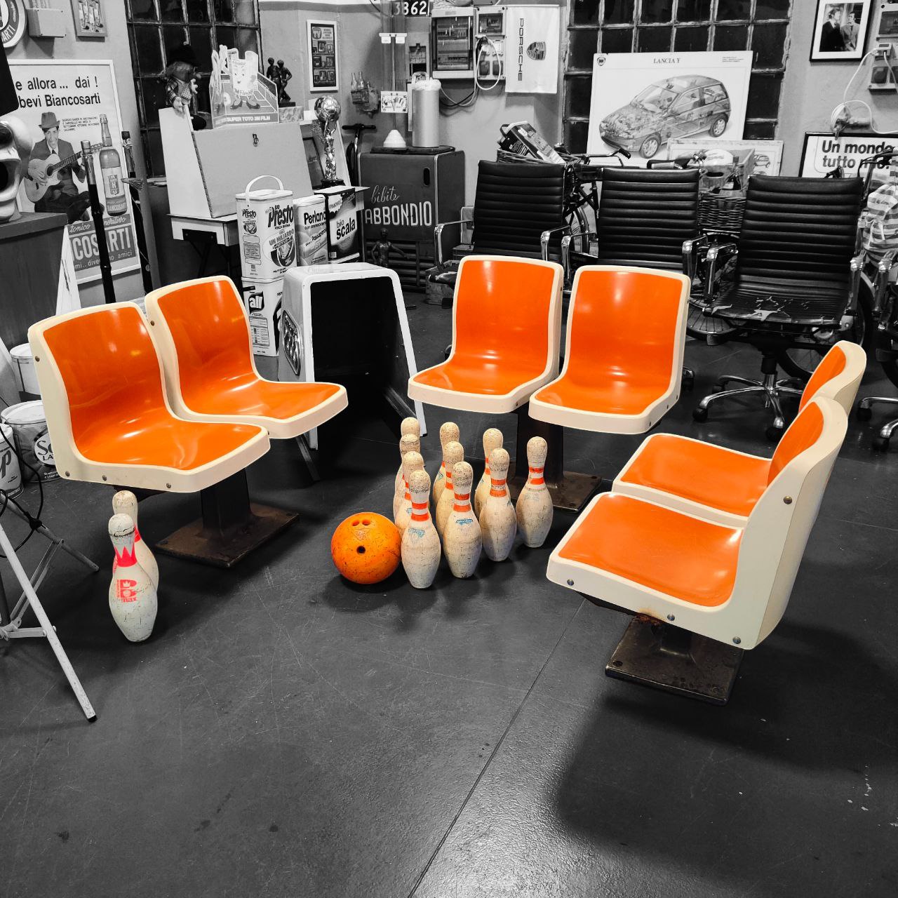 Set sedie da bowling | Anni '80