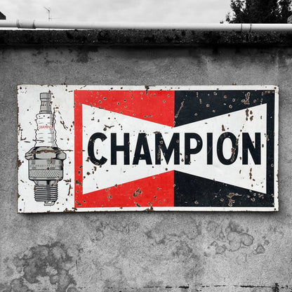 Insegna smaltata - Champion | Anni '60