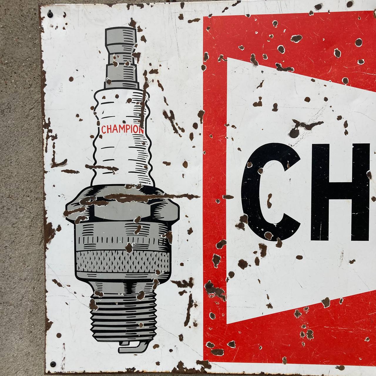 Insegna smaltata - Champion | Anni '60