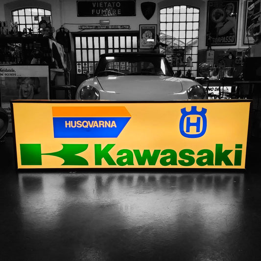 Insegna luminosa - Kawasaki Husqvarna | Anni '80