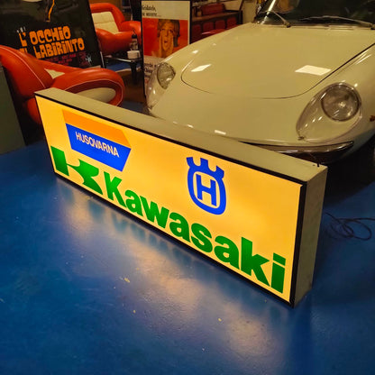 Insegna luminosa - Kawasaki Husqvarna | Anni '80