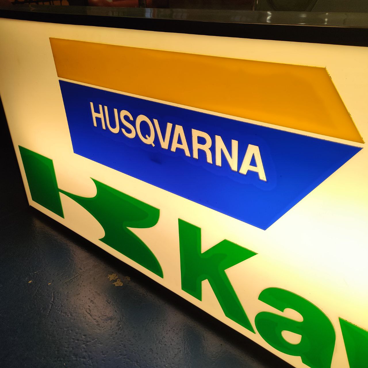 Insegna luminosa - Kawasaki Husqvarna | Anni '80