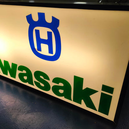 Insegna luminosa - Kawasaki Husqvarna | Anni '80