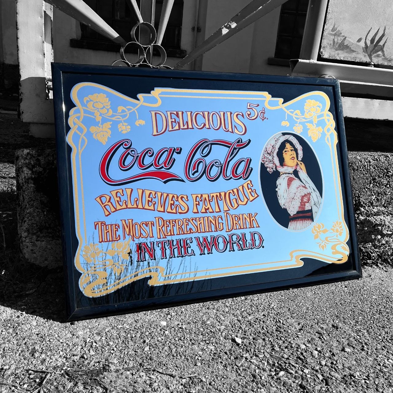 Specchio pubblicitario Coca-Cola | Anni '80