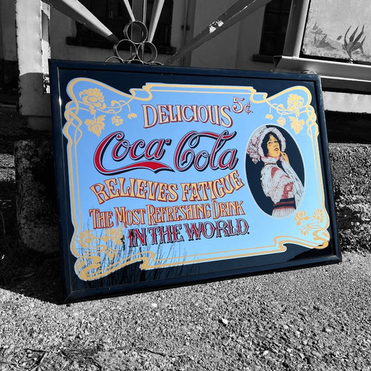 Specchio pubblicitario Coca-Cola | Anni '80