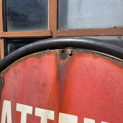 Insegna smaltata - Attenti al Treno | Anni '50