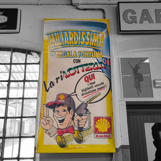 Telo Pubblicitario MonteShell - Miliardissima Lotteria | Anni '90
