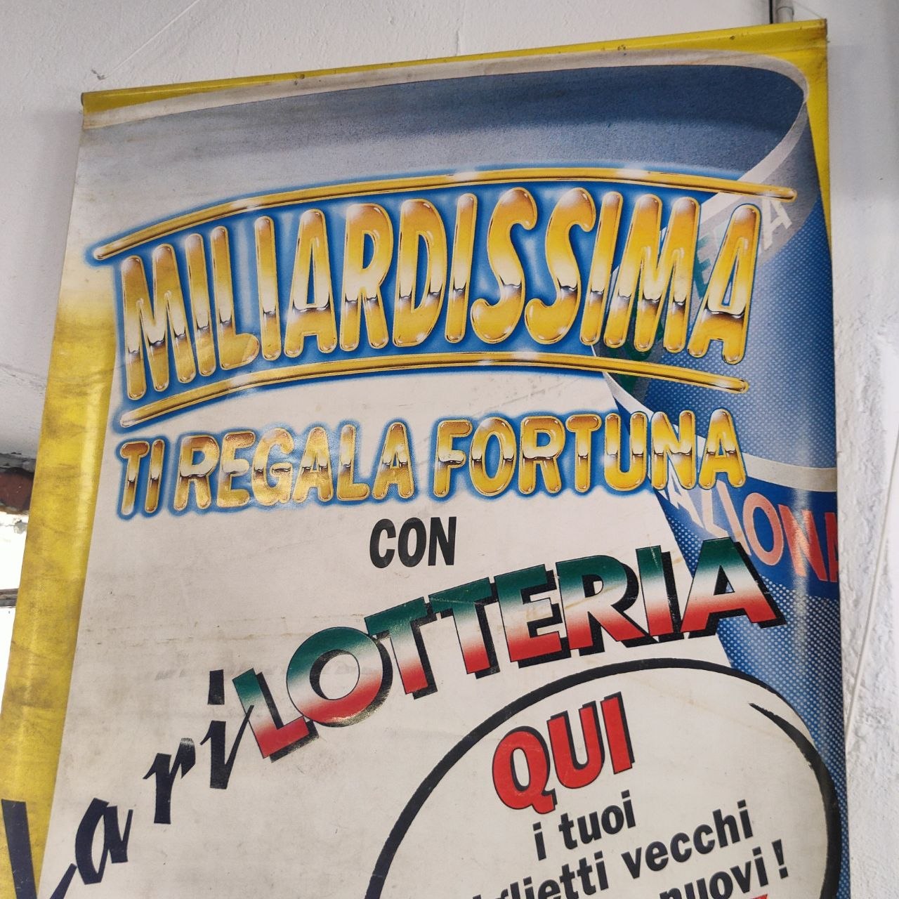 Telo Pubblicitario MonteShell - Miliardissima Lotteria | Anni '90