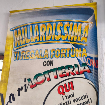 Telo Pubblicitario MonteShell - Miliardissima Lotteria | Anni '90