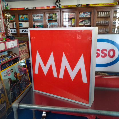 Insegna luminosa - Metropolitana Milano MM | Anni '70