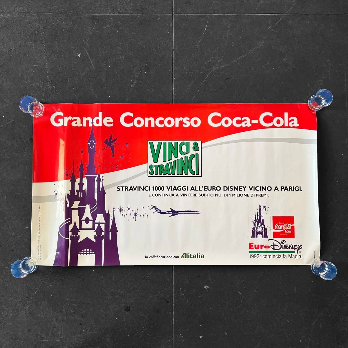 Adesivo pubblicitario - Coca-Cola Concorso Euro Disney Alitalia