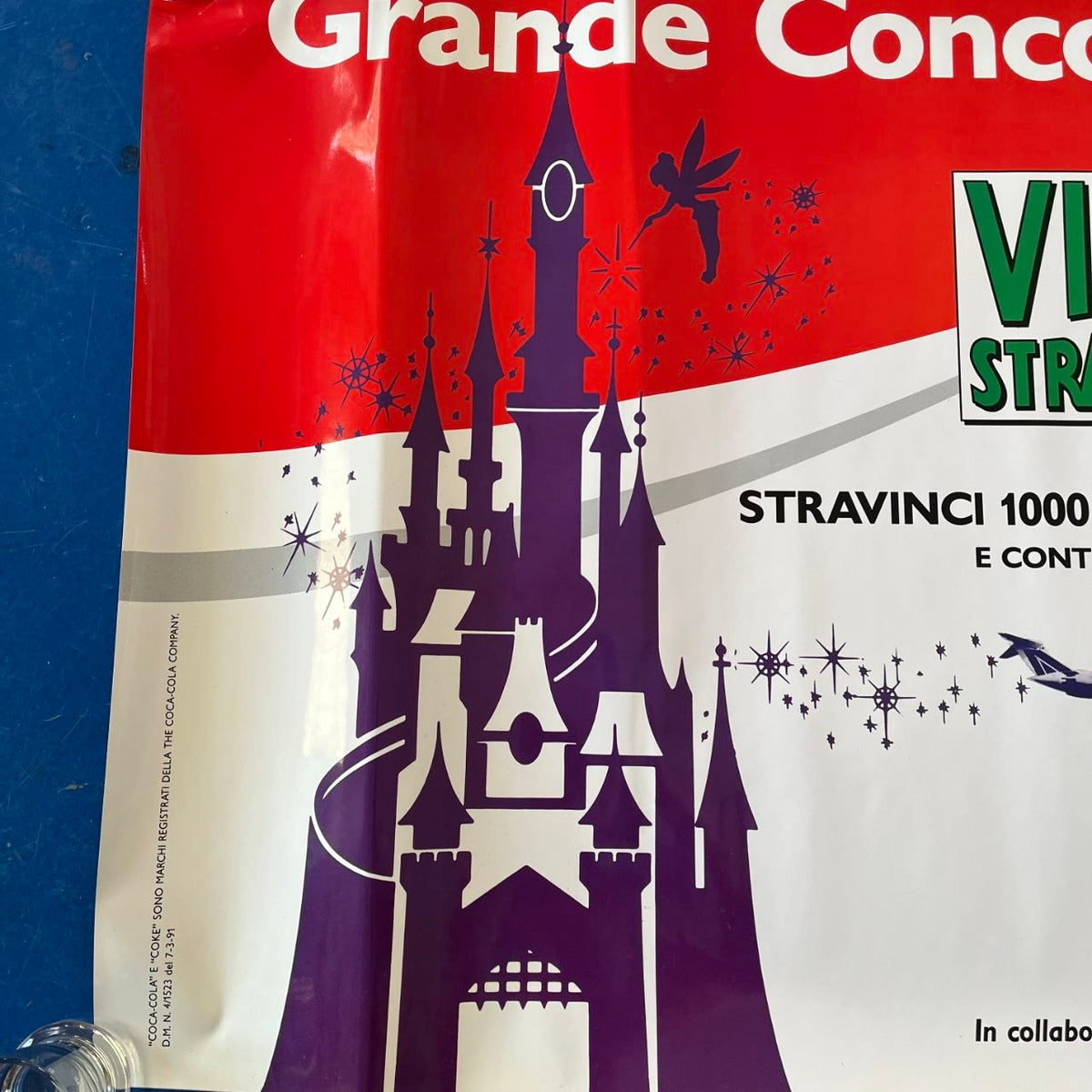 Adesivo pubblicitario - Coca-Cola Concorso Euro Disney Alitalia