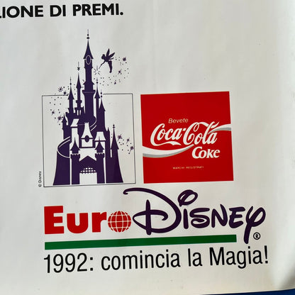 Adesivo pubblicitario - Coca-Cola Concorso Euro Disney Alitalia