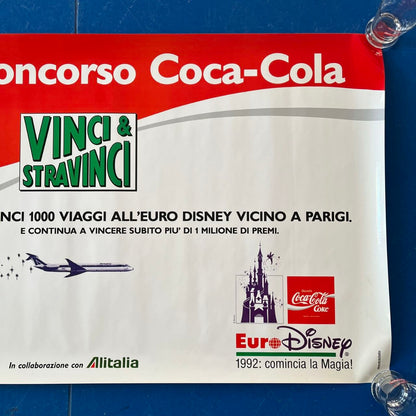 Adesivo pubblicitario - Coca-Cola Concorso Euro Disney Alitalia
