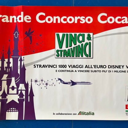 Adesivo pubblicitario - Coca-Cola Concorso Euro Disney Alitalia