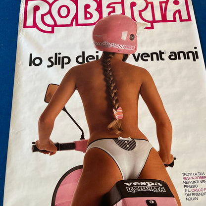 Manifesto pubblicitario - Roberta lo Slip dei vent'anni - Piaggio Vespa (1988)