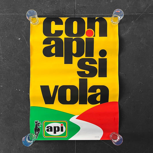 Adesivo pubblicitario - Api, con api si vola | Anni '80
