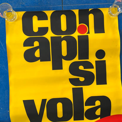 Adesivo pubblicitario - Api, con api si vola | Anni '80