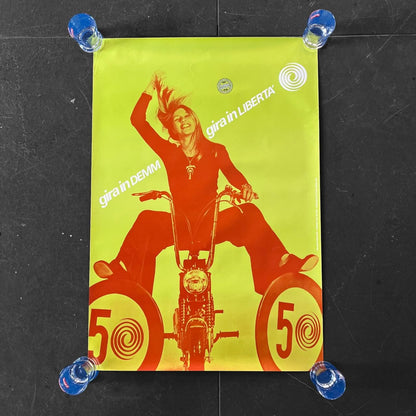 Manifesto pubblicitario - Moto DEMM Milano | Anni '70