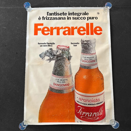 Manifesto pubblicitario - Aranciata Ferrarelle (1970)