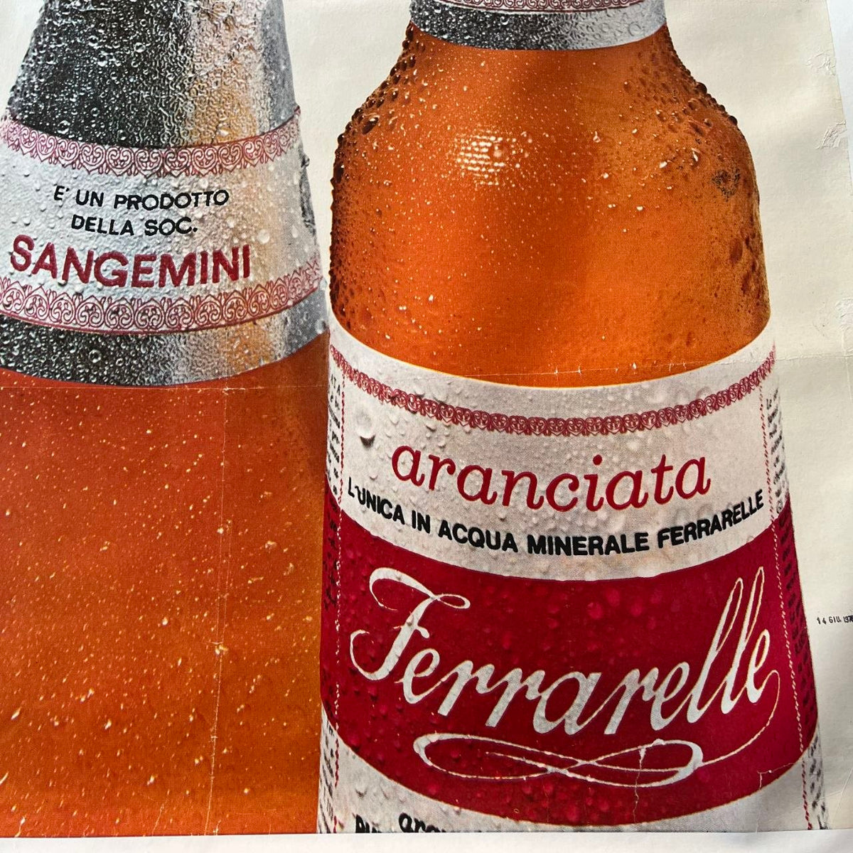 Manifesto pubblicitario - Aranciata Ferrarelle (1970)
