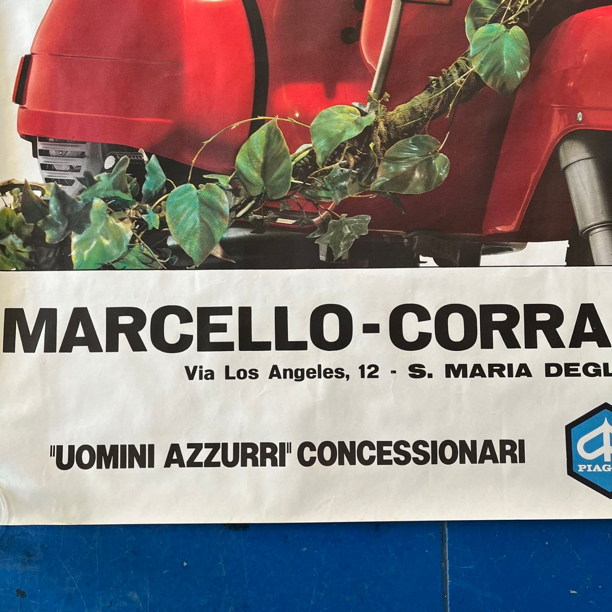 Manifesto pubblicitario - Piaggio Vespa, La Tua Liana Da Città | Anni '80