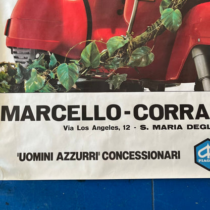 Manifesto pubblicitario - Piaggio Vespa, La Tua Liana Da Città | Anni '80
