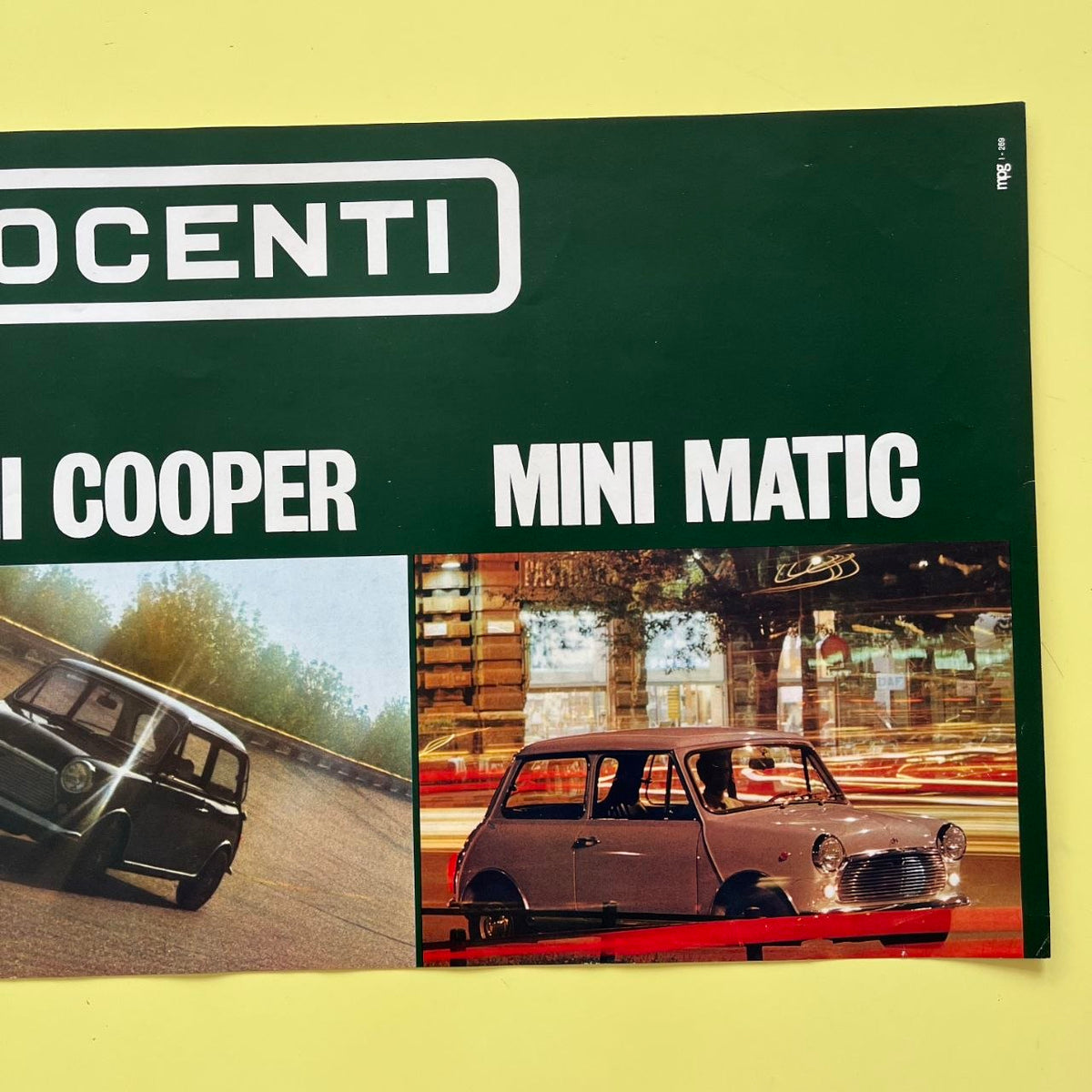 Manifesto pubblicitario - Innocenti, Mini Minor, Mini Cooper, Mini Matic