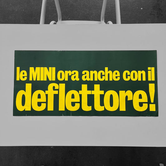 Manifesto pubblicitario - "Le Mini ora anche con il Deflettore" | Anni '70