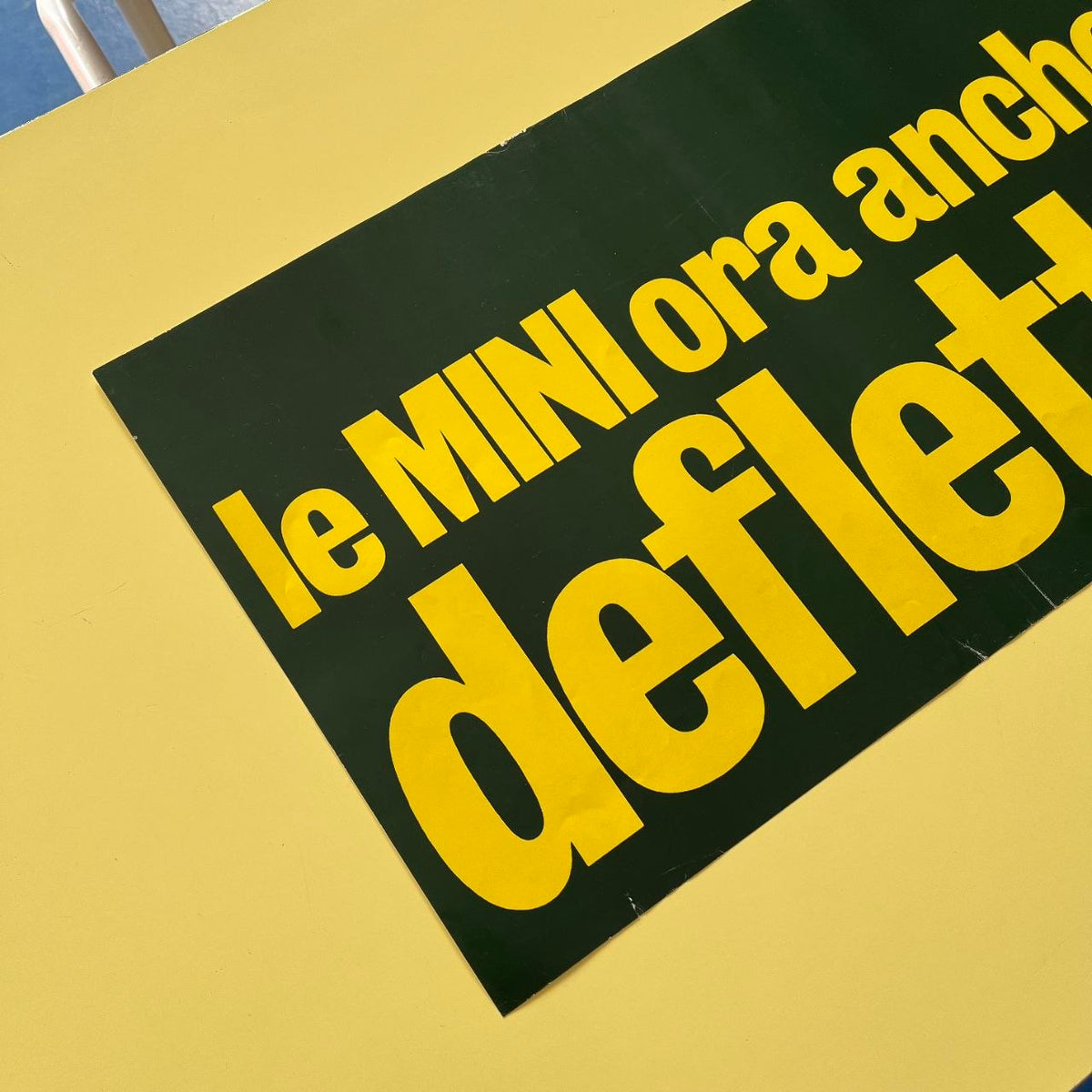 Manifesto pubblicitario - "Le Mini ora anche con il Deflettore" | Anni '70