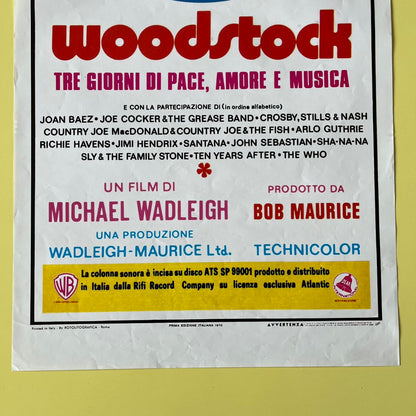 Locandina - Woodstock - Tre giorni di pace, amore e musica